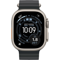 Apple Watch Ultra 3 49мм Океаническая петля (Натуральный титан/Чёрный)