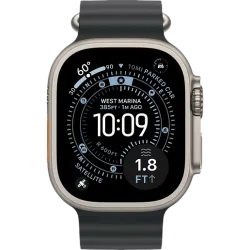 Apple Watch Ultra 3 49мм Океаническая петля (Натуральный титан/Чёрный)