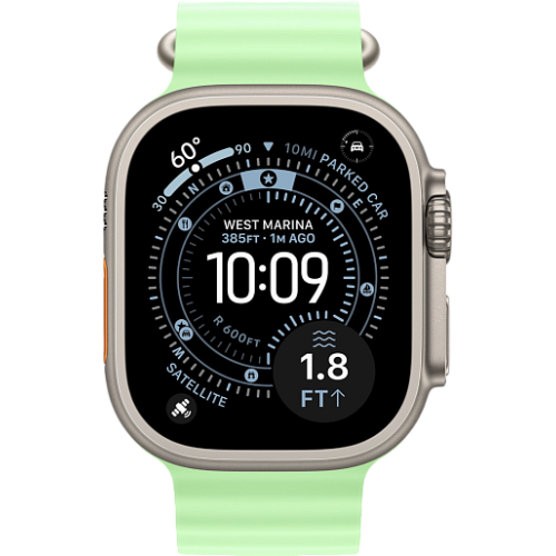 Apple Watch Ultra 3 49mm океаническая петля (natural/зеленый)