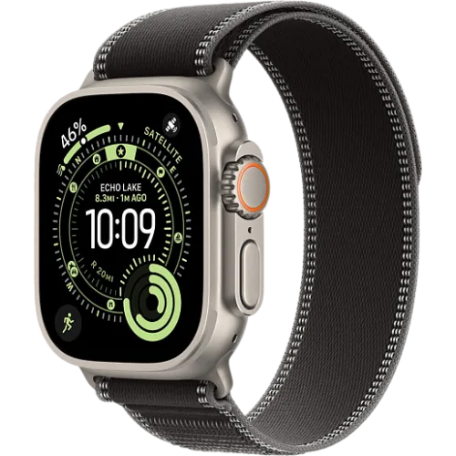 Apple Watch Ultra 3 49мм Походная петля (Натуральный титан/Чёрный)