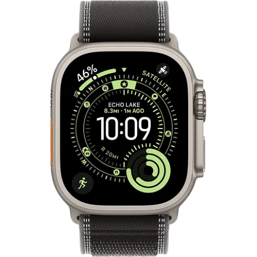 Apple Watch Ultra 3 49мм Походная петля (Натуральный титан/Чёрный)