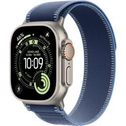 Apple Watch Ultra 3 49мм Походная петля (Натуральный титан/Синий)