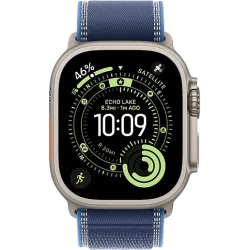 Apple Watch Ultra 3 49мм Походная петля (Натуральный титан/Синий)
