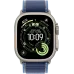Apple Watch Ultra 3 49мм Походная петля (Натуральный титан/Синий)