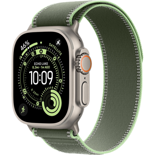 Apple Watch Ultra 3 49mm походная петля (natural/зеленый)