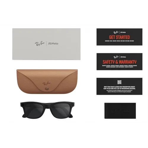 Умные очки Ray-Ban Meta* Wayfarer Gen 2 Matte Black, Поляризационные линзы Polar Gradient Graphite