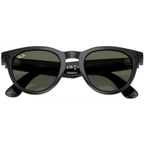 Умные очки Ray-Ban Meta* Headliner Gen 2 Shiny Black Солнцезащитные линзы G-15 Green