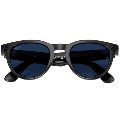 Умные очки Ray-Ban Meta* Headliner Gen 2 Shiny Black Фотохромные линзы Clear to Sapphire Transitions