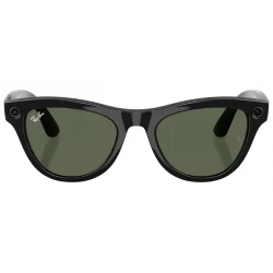 Умные очки Ray-Ban Meta* Skyler Gen 2 Shiny Black Солнцезащитные линзы G-15 Green