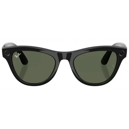 Умные очки Ray-Ban Meta* Skyler Gen 2 Shiny Black Солнцезащитные линзы G-15 Green