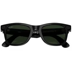 Умные очки Ray-Ban Meta* Wayfarer Gen 2 Shiny Black Фотохромные линзы Clear to Graphite Green Transitions