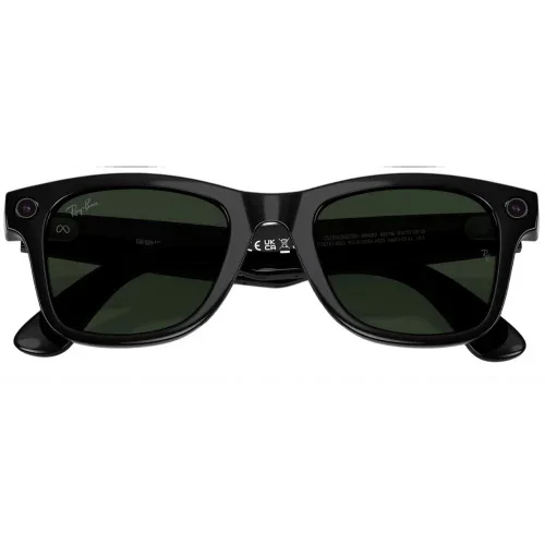 Умные очки Ray-Ban Meta* Wayfarer Gen 2 Shiny Black Фотохромные линзы Clear to Graphite Green Transitions