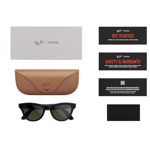 Умные очки Ray-Ban Meta* Skyler Gen 2 Shiny Black Фотохромные линзы Clear to Amethyst Transitions