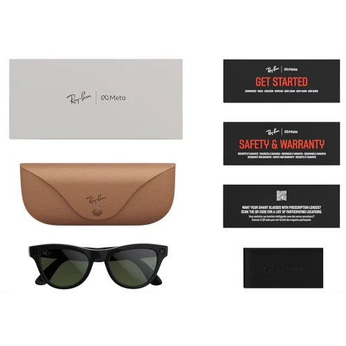 Умные очки Ray-Ban Meta* Skyler Gen 2 Shiny Black Фотохромные линзы Graphite Green Transitions