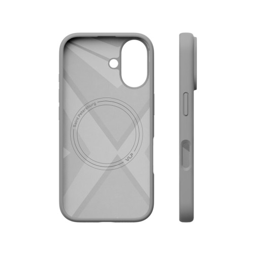 Чехол защитный VLP Aster Case с MagSafe для iPhone 16, серый