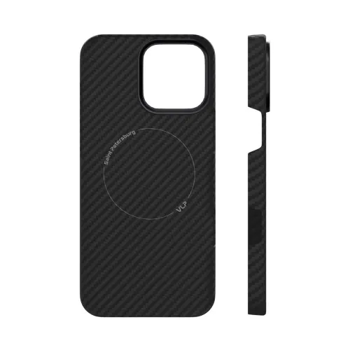 Чехол защитный VLP Kevlar Case с MagSafe для iPhone 16 Pro, черный