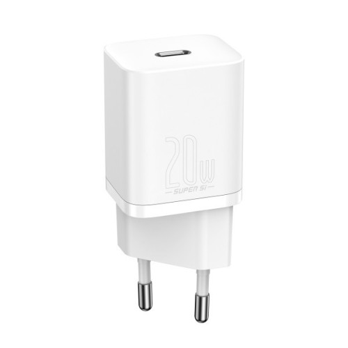 Сетевое зарядное устройство Baseus Super Si 20W с кабелем USB-C - Lightning Белое